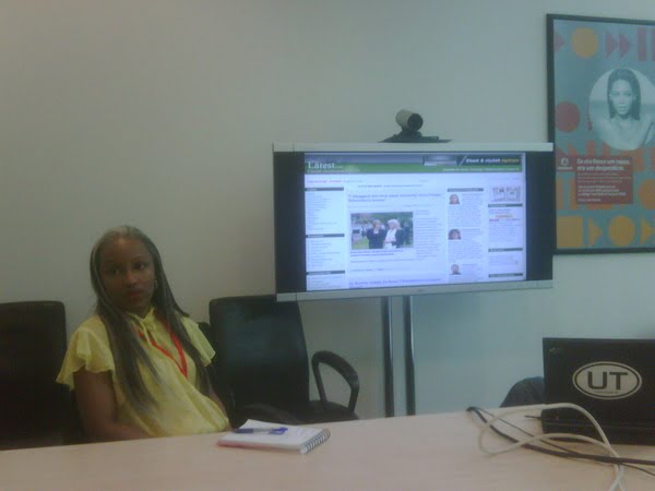 Deborah of The-Latest.com showing off the site.