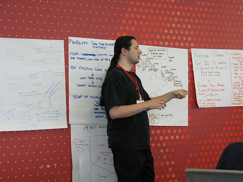 Me describing our team's idea