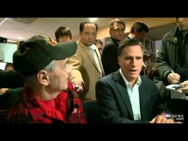 Gay Veteran talks to Mitt Romney.