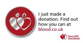 I just made a donation. Find out how you can at blood.co.uk.